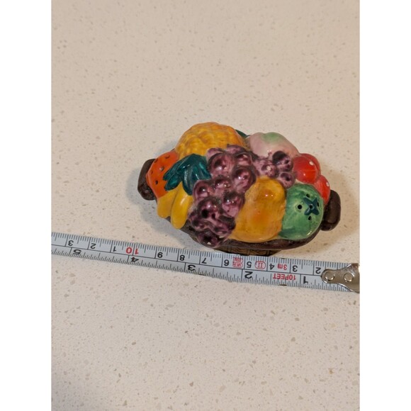 Vintage Salt and Pepper Shaker From Japan Two Sided Fruit Vegetable Basket - Picture 5 of 5